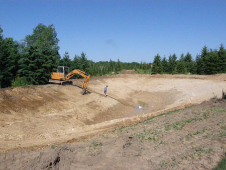 new pond construction