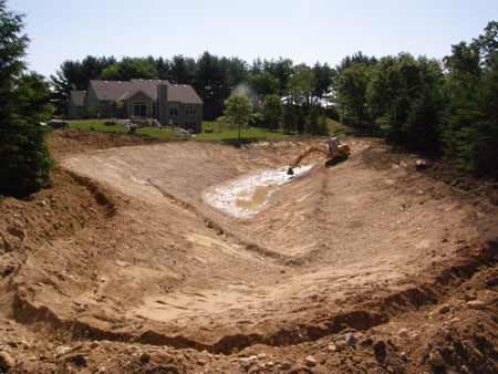 new pond construction