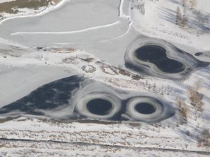 ponds in winter