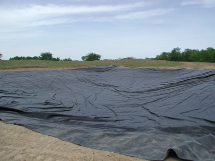 new pond construction, pond liner