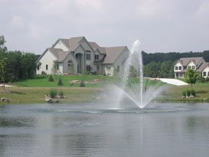 pond fountain