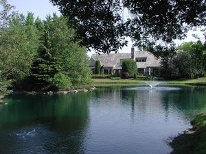 pond fountain