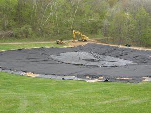 new pond construction, pond liner