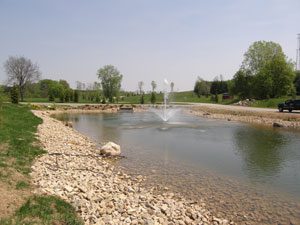 pond fountain