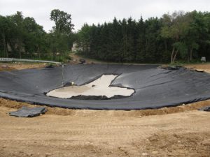 pond construction, pond liner