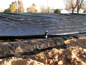 pond construction, pond liner