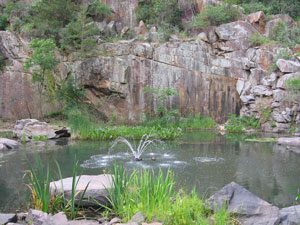 pond fountain