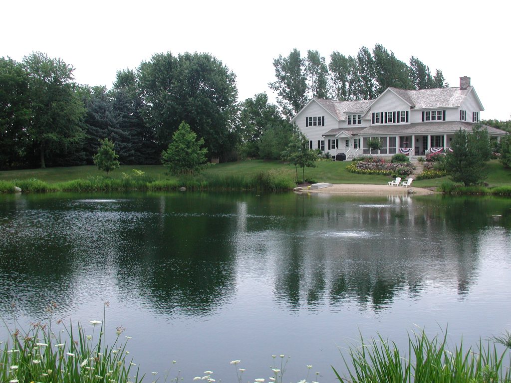 overlooking pond