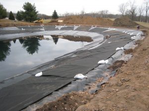 pond construction, pond liner