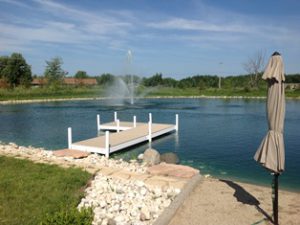 fountain, swim pond, pier