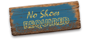 No shoes required
