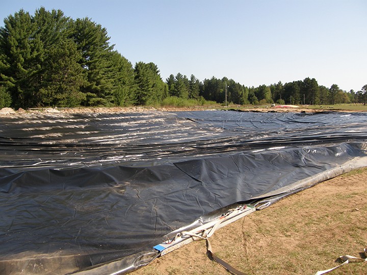 pond liner install