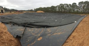 pond liner install