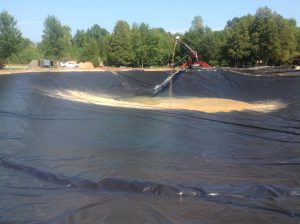 pond liner install