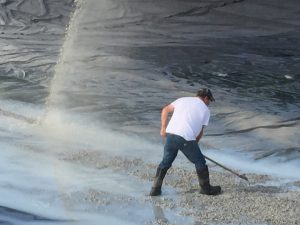 constructing pond
