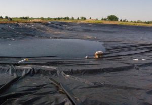 pond liner install