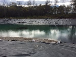 pond liner install