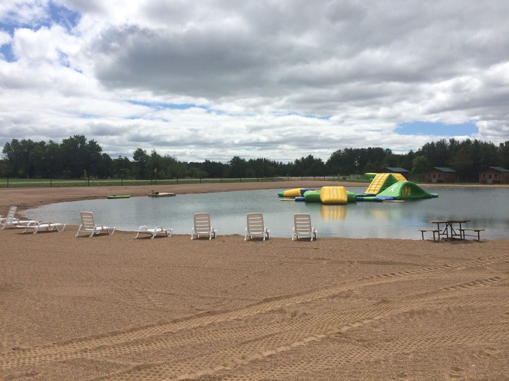 swim pond, campground