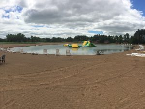 swim pond, campground