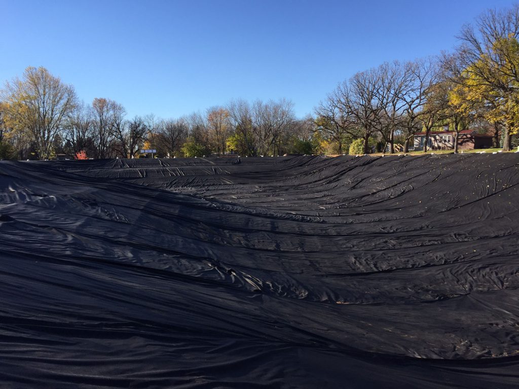 pond liner install