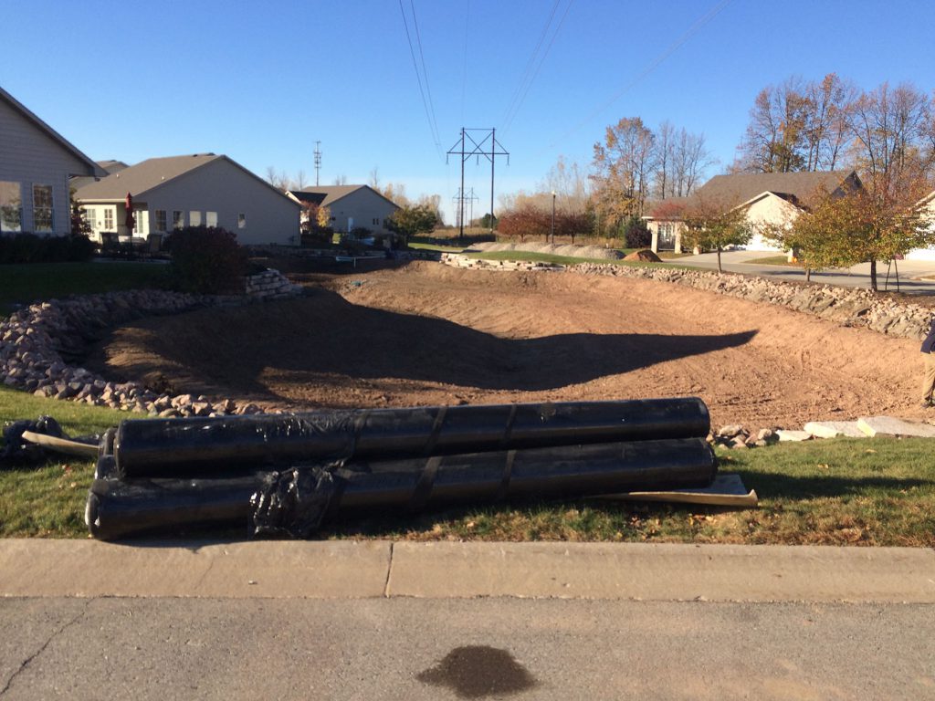 pond liner install