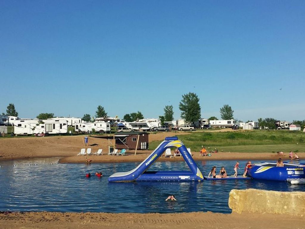 swim pond, campground