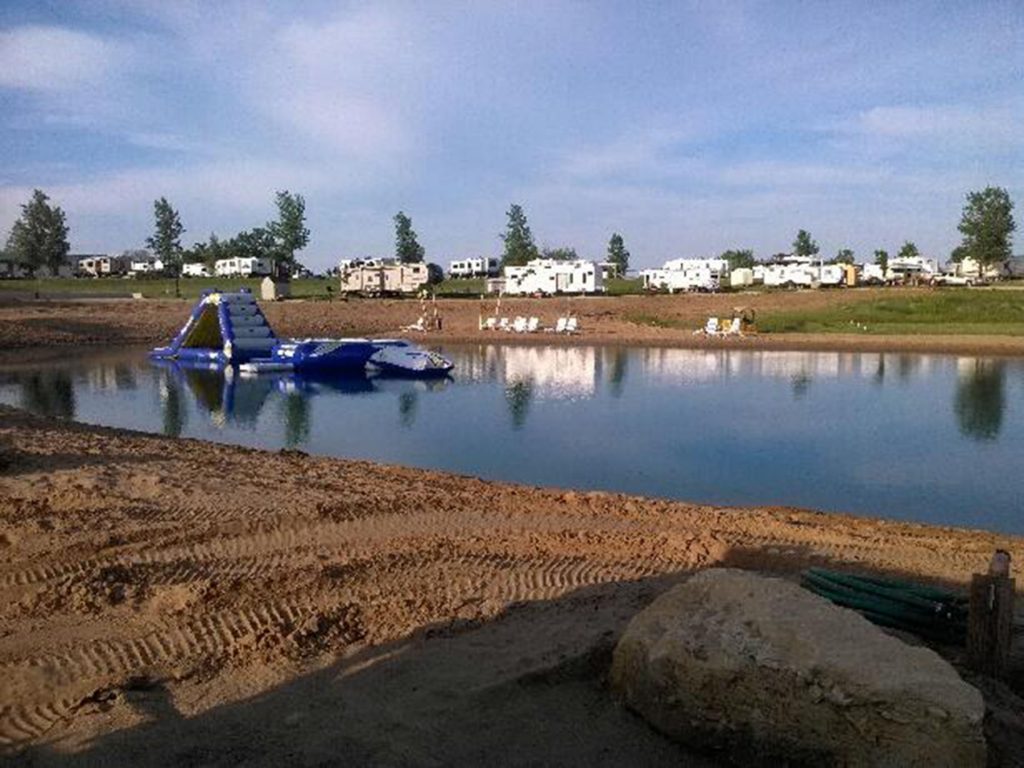 swim pond, campground