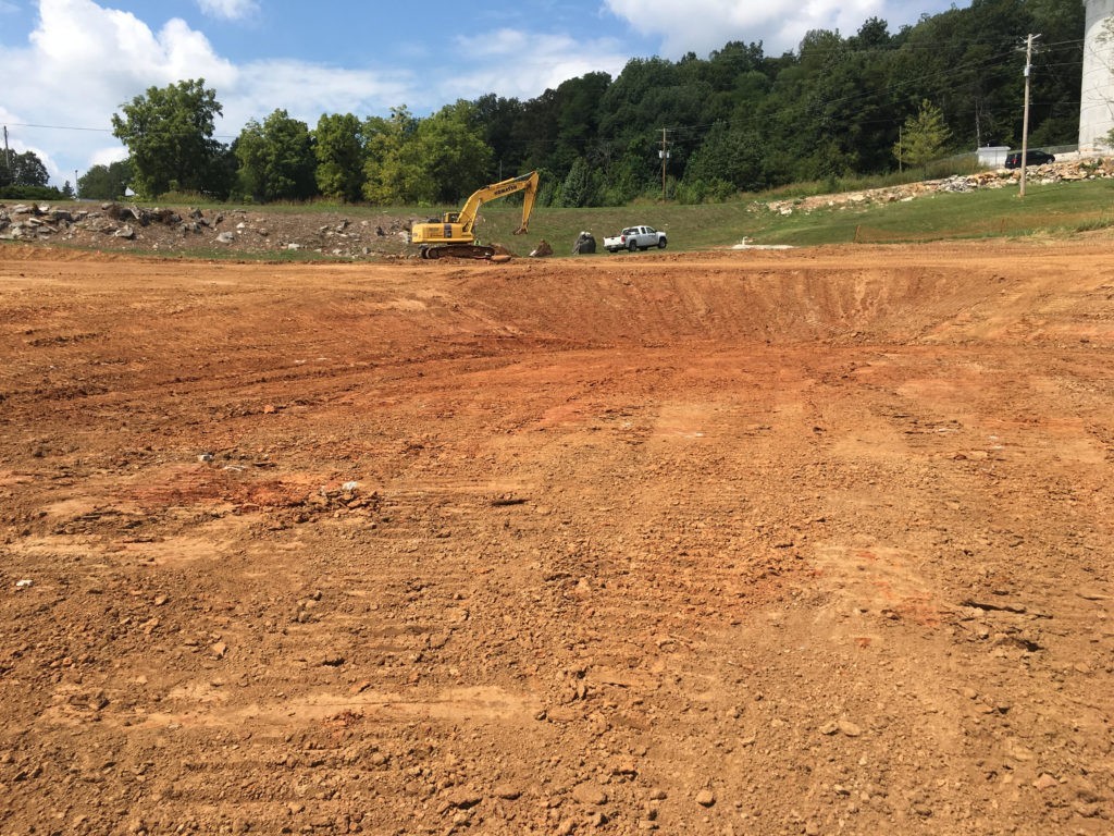 finishing drain pipe for the berm