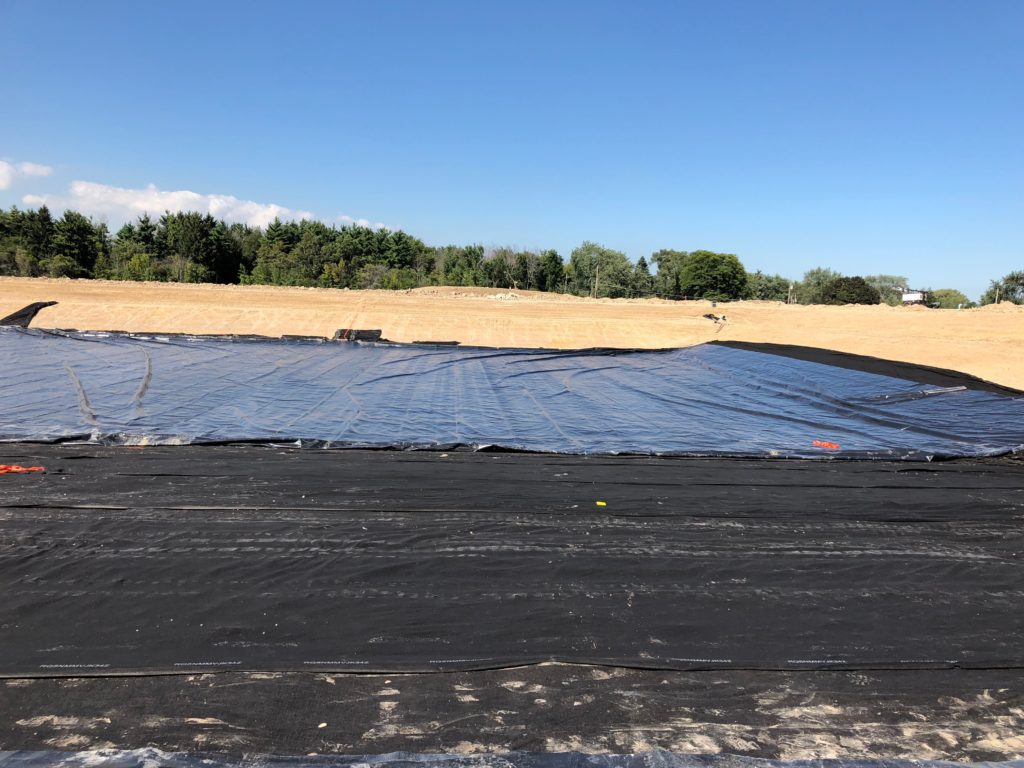 liner installation overlayment