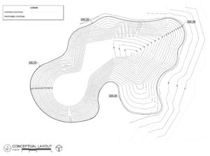 Conceptual Pond Design Plan Layout