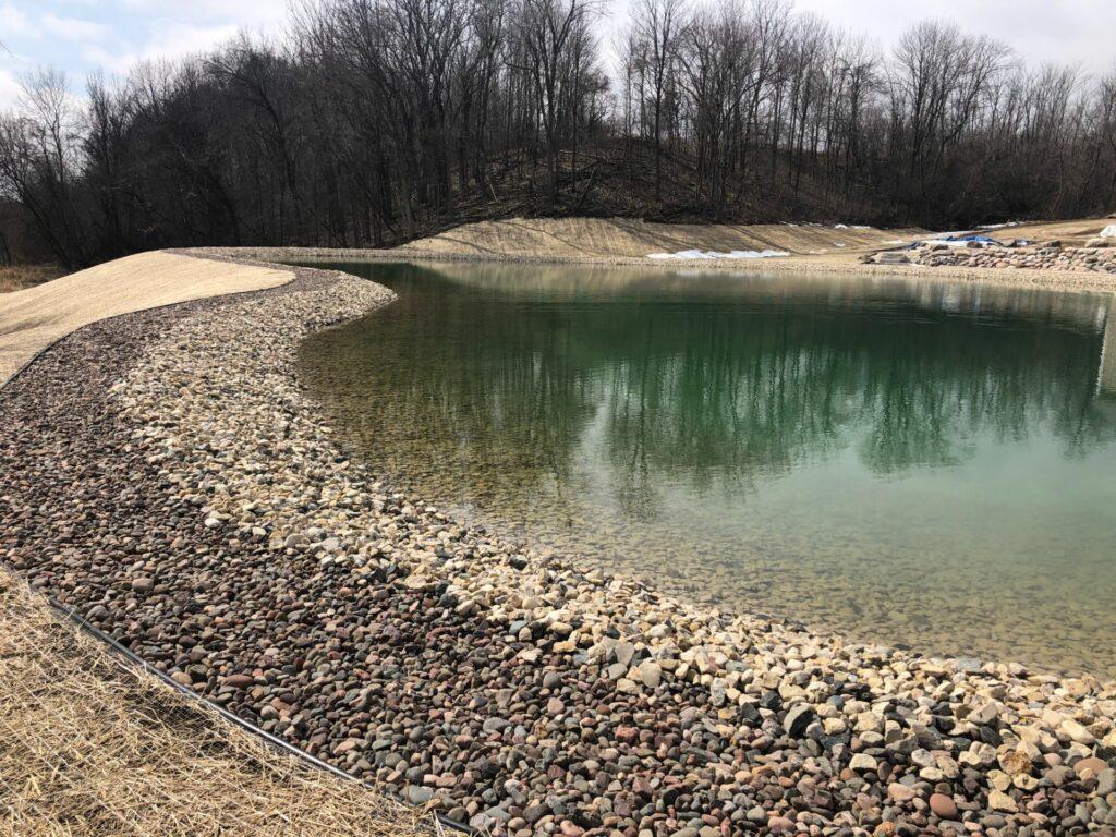 pond landscaped