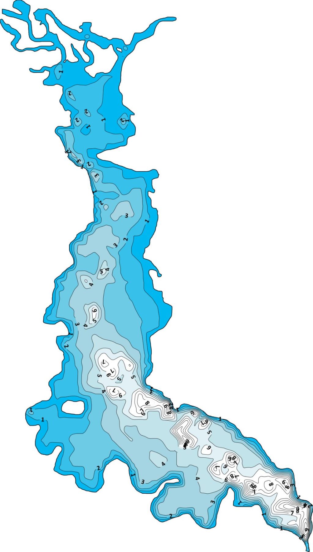 MontelloLake2018bathymetry_BIGLETTER Wisconsin Lake & Pond