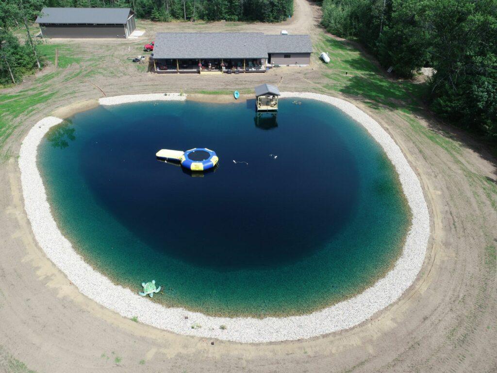 backyard recreational pond