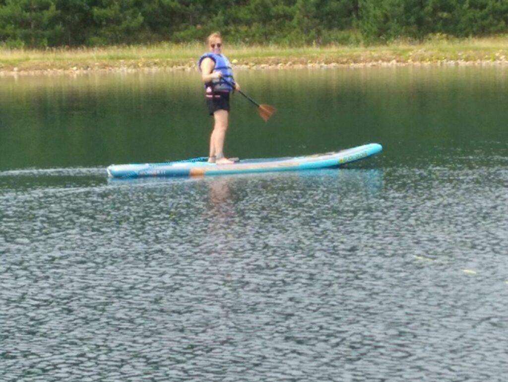 paddleboarding