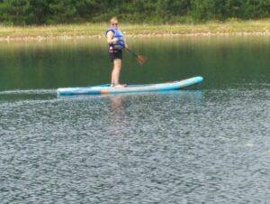 paddleboarding