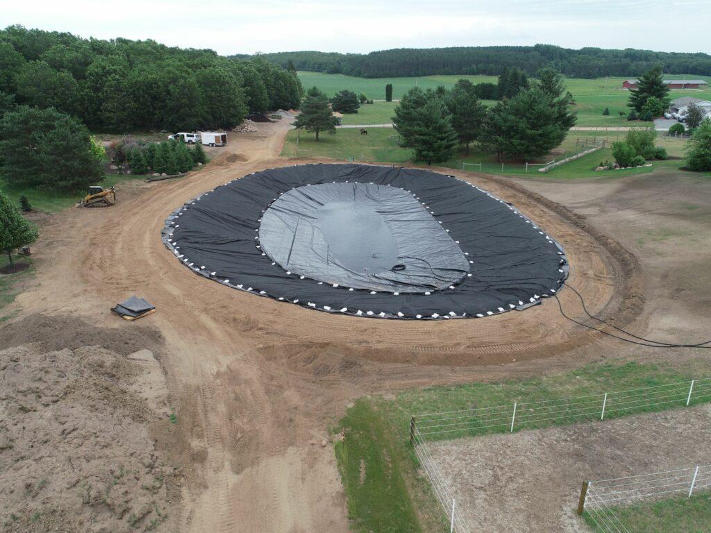 fully lined pond